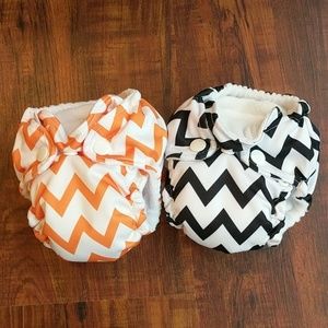 Set of two newborn cloth diapers
